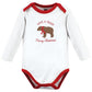 Hudson Baby Unisex Baby Cotton Long-Sleeve Bodysuits, Moose Be Christmas, 0-3 Months