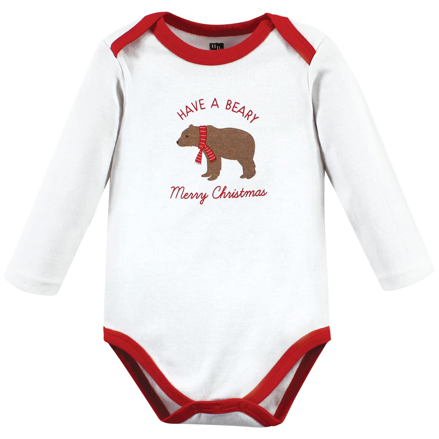 Hudson Baby Unisex Baby Cotton Long-Sleeve Bodysuits, Moose Be Christmas, 0-3 Months