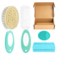 Baby Hair Brush And Comb Set, 4Pcs Baby Soft Bristles Hairbrush Cradle Cap Brush Hair Comb For Newborns Toddlers Boys Girls (Gre