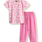Amazon Brand  Symbol Girls Night Dress | 100% Cotton Relaxed fit TShirt & Pajama Set | Age 214 Years (SKSLGSS2603 (214 yr