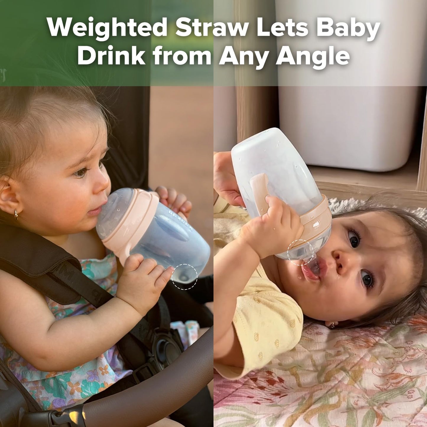 Haakaa Weighted Straw Cup Sippy Cup For 6+ Month Old, Silicone Baby Straw Cup Water Cup Training Cup With Straw Brush, 8Oz/250Ml