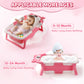 Baby Bathtub,Collapsible Baby Bath Tub With Thermometer & Soft Floating Cushion,Portable Travel Baby Bathtubs For Newborns To To