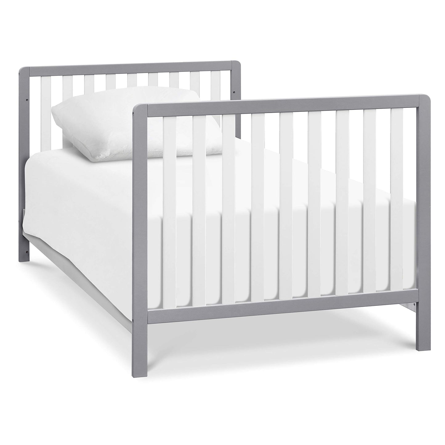 Carters by DaVinci Colby 4-in-1 Convertible Mini Crib with Trundle Drawer in Grey and White, Greenguard Gold Certified, Undercr