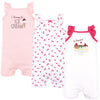 Hudson Baby Baby Cotton Rompers, Banana Split, 3-6 Months