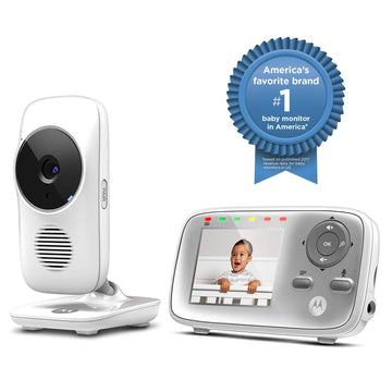 Motorola Mbp483 2.8' Video Baby Monitor With Digital Zoom, Two-Way Audio And Room Temperature Display