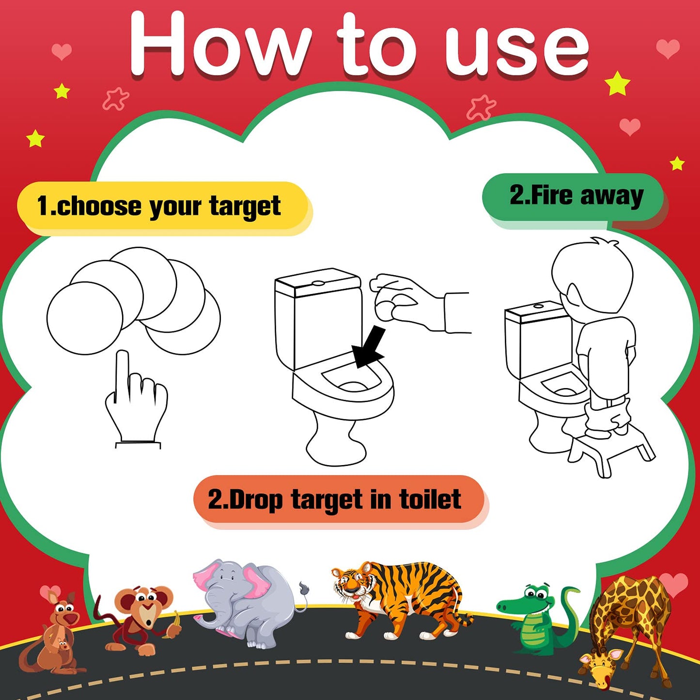 120 Pieces Toilet Targets For Potty Training Boys Potty Targets For Boys Potty Training Aids Flushable Boys Pee Targets Potty Tr