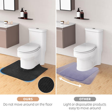 Upgrade Round Commode Potty Training Mats For Boys, Toilet Training Mats, Potty Training Toilet Rugs, Toilet Rugs U Shaped Washa