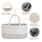 Luxury Little Diaper Caddy Organizer, Extra Large Cotton Rope Nursery Basket, Changing Table Organizer For Baby Diaper Storage,
