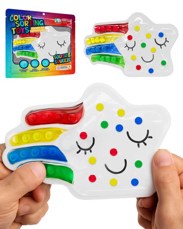 Sensory Toys for Toddlers Travel Toys Color Sorting Matching Montessori Squishy Toy for Toddler Car Activities Calm Down Prescho