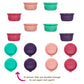 The First Years Greengrown Reusable Bowls With Lids - Toddler Snack Bowl - 8 Pack - Pink/Purple/Teal