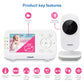 Vtech Video Baby Monitor With 1000Ft Long Range, Auto Night Vision, 2.8    Screen, 2-Way Audio Talk, Temperature Sensor, Power S