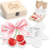 Rattanview 50 Pcs Double Side Baby Predictions & Advice Cards For New Parents Baby Shower Games With Cards Wooden Keepsake Box F