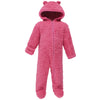 Hudson Baby Unisex Baby Fleece Sleep And Play, Dk Pink, 3-6 Months