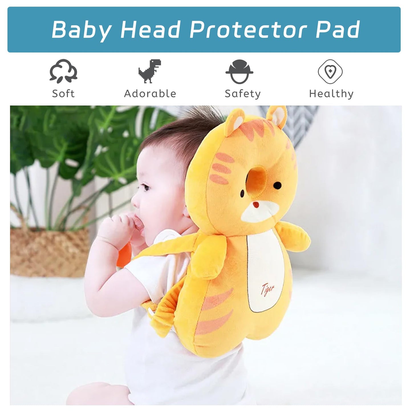 Loisdaro Baby Head Protector Adjustable Head Protection Backpack With Safety Mat Suitable For Head Protection Crawling And Walki