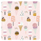 Bapronbaby Pink Ice Cream Splash Mat - Waterproof Catch-All For Under High Chairs, Floors, Tables, Playtime Or Arts & Crafts - M