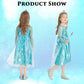 Woxvm Girls Princess Dress Deluxe Princess Costume Birthday Party Snow Princess Dress Up For Girls Halloween Cosplay Fancy Dress