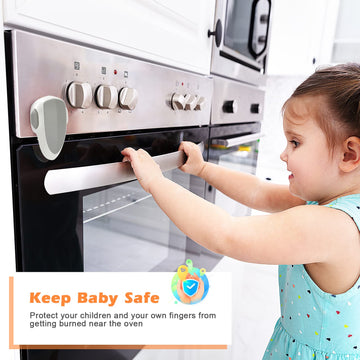 Gcrq 2 Pcs Oven Door Lock Child Safety, Oven Baby Proof Childproof Oven Front Lock Easy To Install And Use Heat-Resistant And Du
