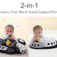 Lovvie & Joy 2-In-1 Tummy Time Mat & Seated Support Pillow,Baby Tummy Time Pillow Support For Newborns And Older Babies,With Det