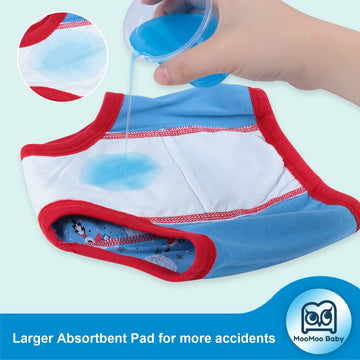 Moomoo Baby Training Underwear 4 Packs Absorbent Toddler Potty Training Pants For Boys And Girls-Cotton Animal Print 5T