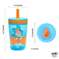 Zak Designs Blippi Kelso Toddler Cups For Travel or At Home, 15oz 2-Pack Durable Plastic Sippy Cups With Leak-Proof Design is Pe