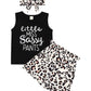 Hipea Toddler Baby Girl Outfits Flower Tops Sleeveless Vest Shorts Headband Summer Clothes Set(2-3T)