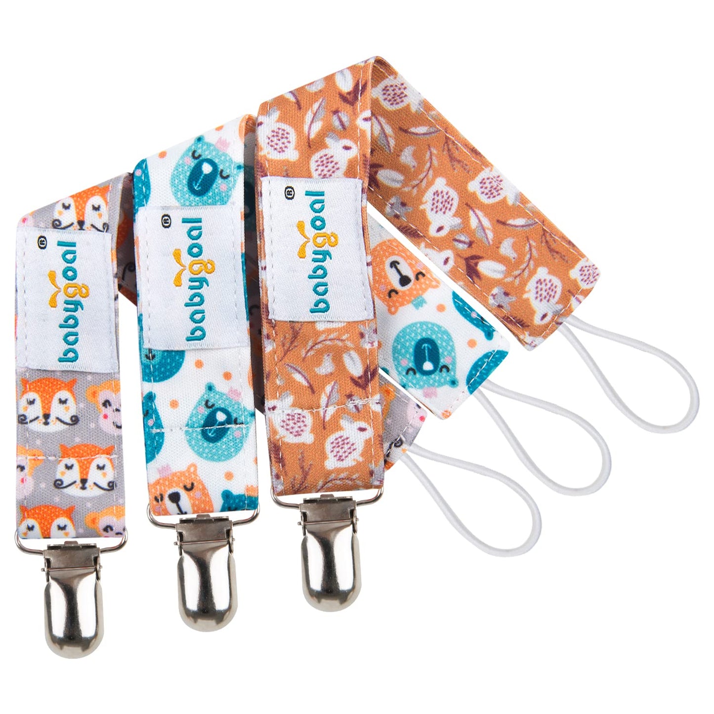 Babygoal Animal Pacifier Clips, 6 Pack Pacifier Holder For Boys And Girls Fits Most Pacifier Styles &Teething Toys And Pacifier
