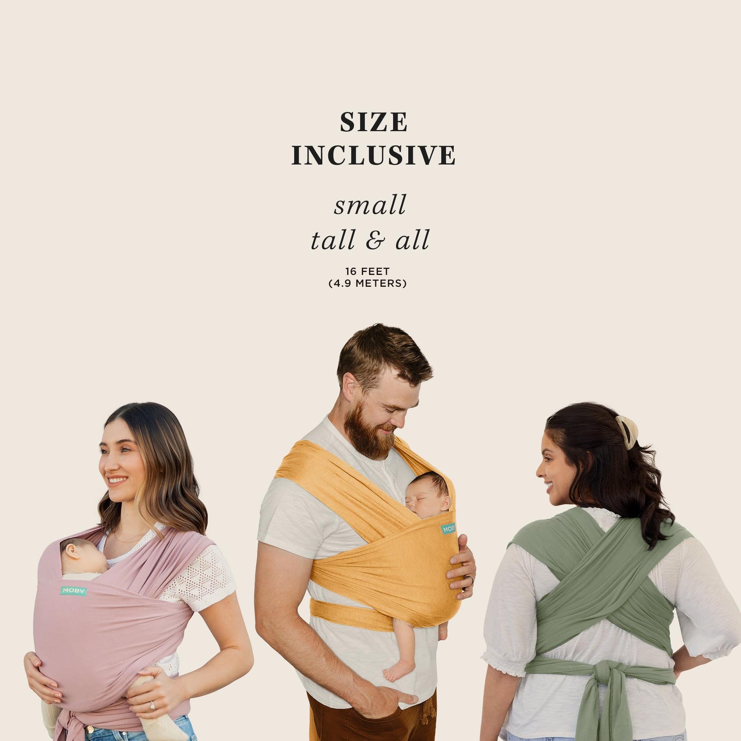 Moby Wrap Baby Carrier  Classic  Baby Wrap Carrier for Newborns & Infants  #1 Baby Wrap  Go to Baby Gift  Keep Baby Safe & Secur