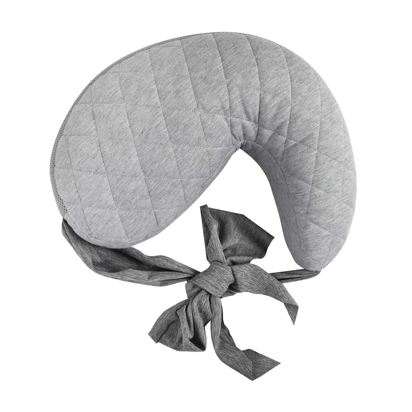Boppy Anywhere Travel Nursing Pillow, Soft Gray, Plus Sized To Petite With Stretch Belt, Portable Nursing Pillow, Breastfeeding