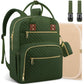 Tenot Baby Diaper Bag Backpack, Travel Diaper Bags for Girl Boy Large Capacity Baby Bag Backpack for Women Army Green