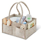 Ciuifoiy Upgraded Baby Diaper Caddy Organizer, Portable Nursery Storage Bin with Handle, Side Pockets Car Organizer for Diapers 