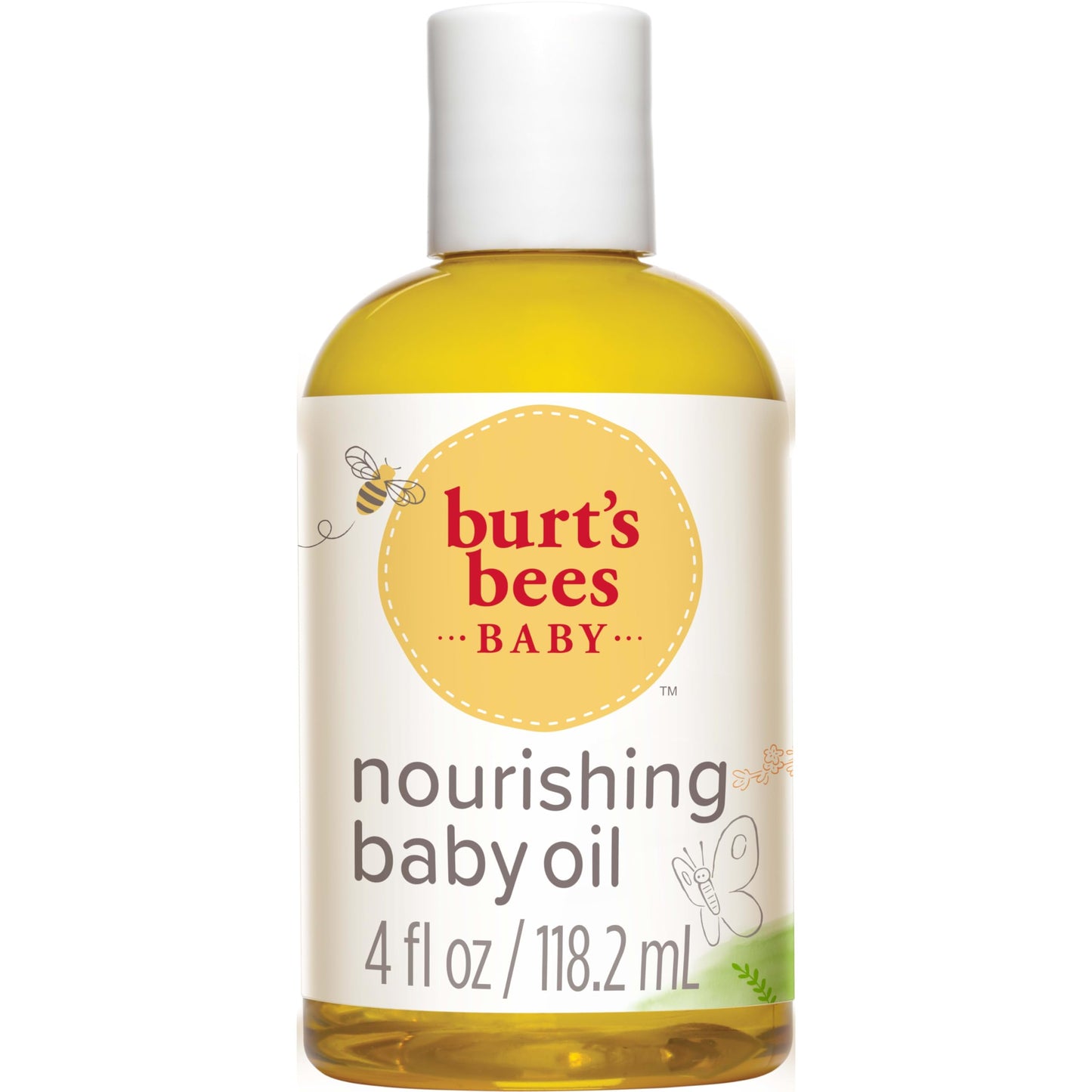 Burts Bees Baby Nourishing Baby Oil, 100% Natural Baby Skin Care  4 Ounce Bottle