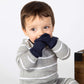 Burt'S Bees Baby Girls Mittens, No-Scratch Mitts, 100% Organic Cotton, Set Of 3, Midnight