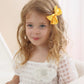 3 Inch Satin Bow For Little Girls - 2 Pcs (Gold)