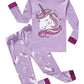 Girls Pajamas 100% Cotton Toddler Pjs Clothes Long Sleeve Kid Pjs Sleepwear Sets Size 6 Purple