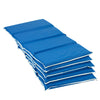 Childrens Factory 2 Inch Thick Folding Rest Mats For Preschool, 4-Section Nap Mats For Daycares, Nursery, Classroom, Blue, 5 Pac