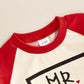 Baby Boy Fall Clothes Set Long Sleeve Letter Print Sweatshirt Pants Valentines Day Outfits 6 12 18 24 Months 2T (Apricot, 0-6 Mo