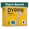 Dyper Baby Diapers Size 6 | Honest Ingredients | Cloth Alternative | Day & Overnight | Made With Plant-Based* Materials | Hypoal