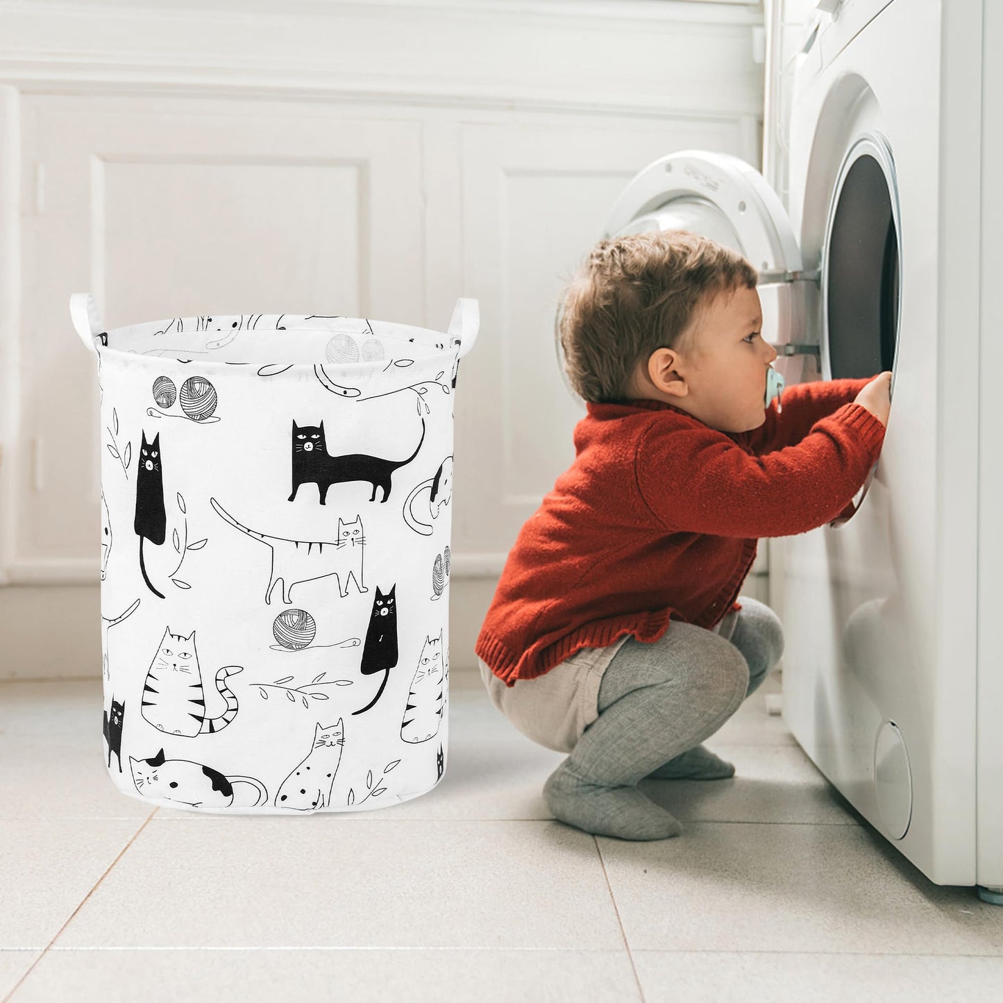 Large Foldable Laundry Basket Organizer Holder portable tall collapsible laundry hamper nusery Storage Basket Bin with Handles C