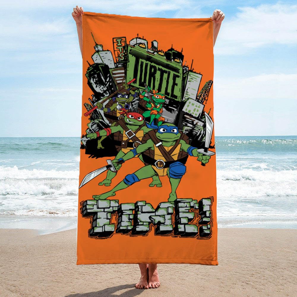 Jay Franco Nickelodeon Teenage Mutant Ninja Turtles Bath Pool Beach Towel - Kids Super Soft & Absorbent 100% Cotton Towel With L