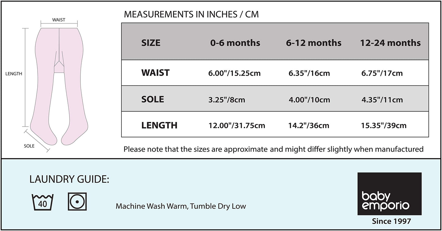 Baby Girl Tights With Sewn-In Mary Jane Shoe Design - Anti Slip - Cotton-Infant & Toddler Sizes