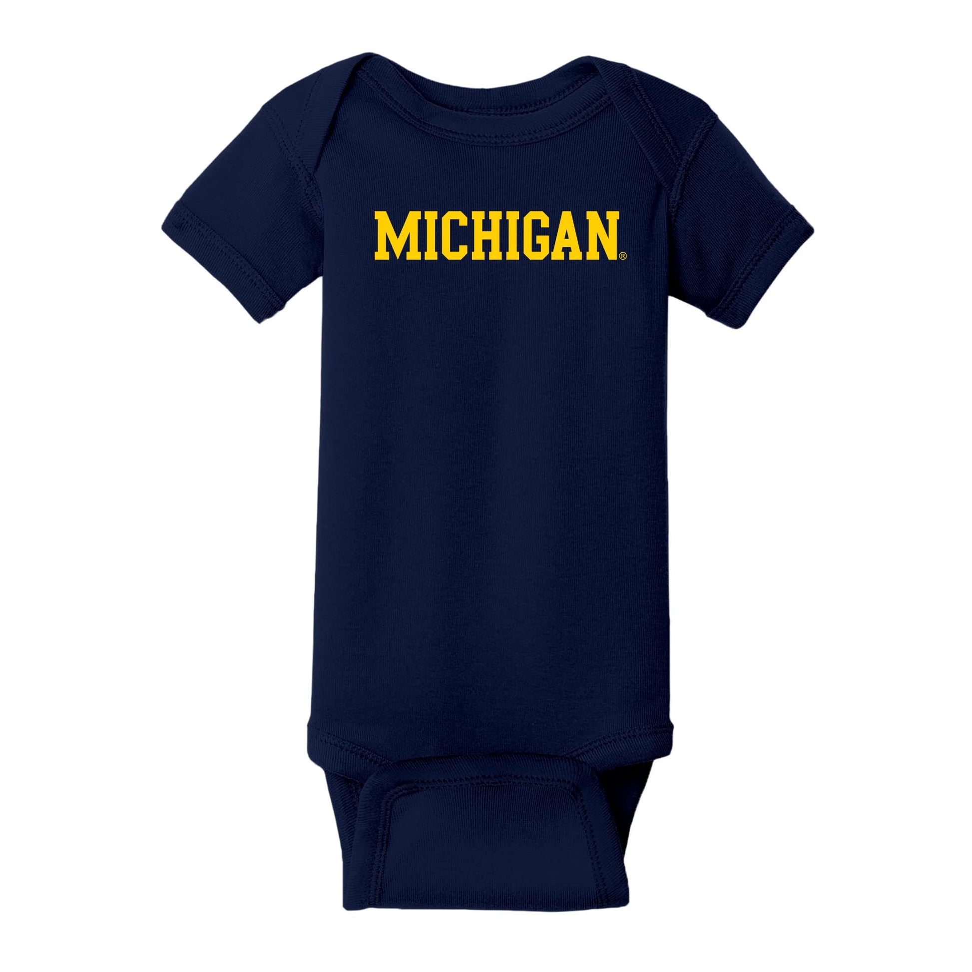 Ugp Campus Apparel Yc01 - Michigan Wolverines Basic Block Creeper - Newborn - Navy
