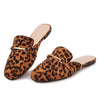 Musshoe Women Mules Comfortable Slip On Mules For Women Flats,Leopard Microfiber 7