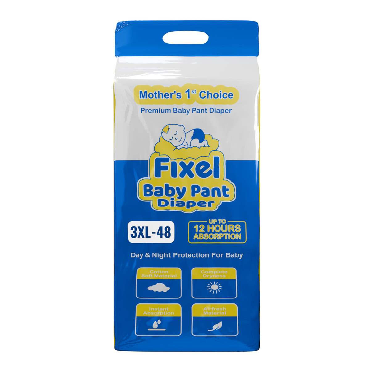 Baby Diaper Pants 3Xl Size, 1835 Kg (Pack Of 1) 48 Pieces