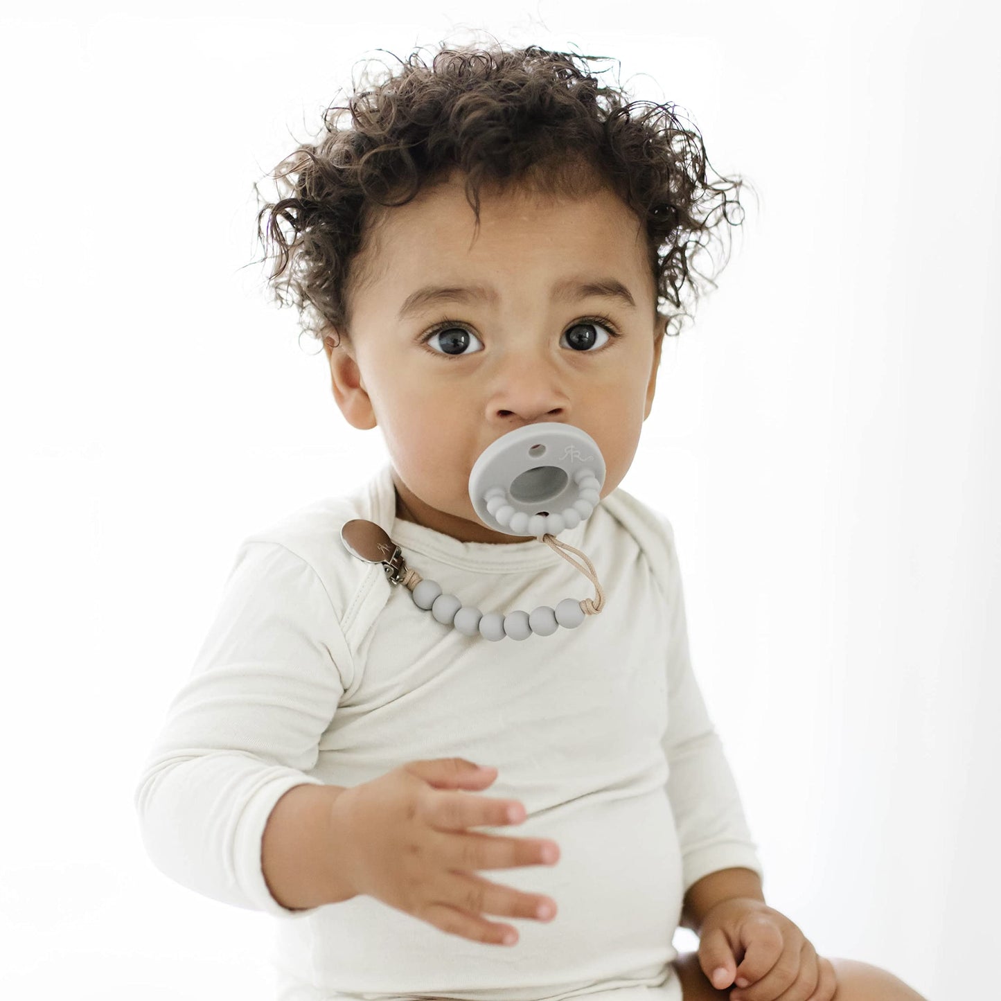 Ryan & Rose Cutie Pat Silicone Pacifier Teether (Starter Kit, Neutral)