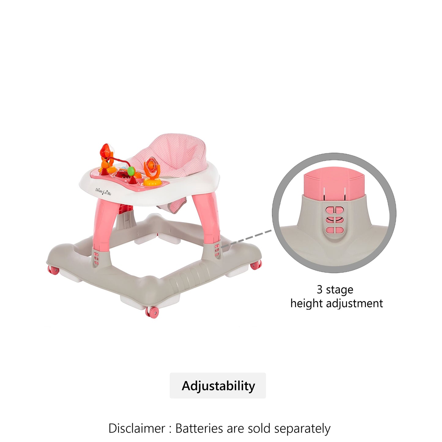 Dream On Me, Explorer Baby Walker, Pebble Grey