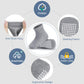 Jakidar 12 Pairs Baby Socks Cotton Crew Toddler Socks Grips Non Slip Bottom Kids Socks, Gray 2-4T