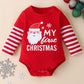 Fullfamous My First Christmas Baby Girl Boy Clothes Outfits Red Christmas 3-6 Months