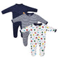 Mini Berry Cotton Baby Rompers, Bodysuits/Onesies For Newborn, Full Sleeves, Soft Fabric Pack Of 3(Lightblue)