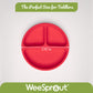 Weesprout Suction Plates With Lids For Babies & Toddlers | 100% Silicone | Plates Stay Put With Suction Feature | Divided Design