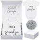 Shyyween 4 Pcs Pregnancy Announcement for Grandpa, Hello Grandpa Baby Bodysuit, Grandpa Pregnancy Reveal Card Baby Reveal Gift B